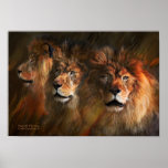 Manière de l'affiche/de copie d'art de lion
