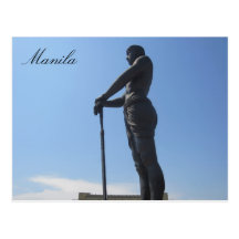 Manilla standbeeldprofiel wenskaarten