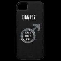 Mannelijk Teken/Metaal Faux+Naam casemate hoesje