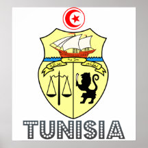 Manteau de la Tunisie des bras Poster