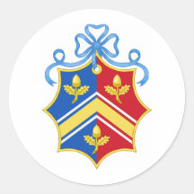 Manteau de Middleton des bras/de la crête famille  Autocollants Ronds