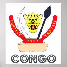 Manteau du Congo des bras Affiche