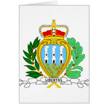 Manteau officiel du Saint-Marin de symbole d'héral Carte De Vœux