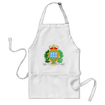 Manteau officiel du Saint-Marin de symbole d'héral Tabliers