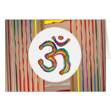 MANTRA van OM Goud: De Meditatie van de Yoga van d Wenskaart