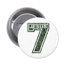Marbré de vert de 7 Jésus Badge Avec Épingle