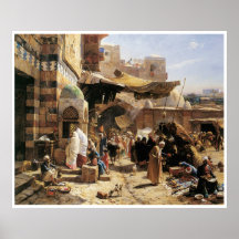 Marché dans Jaffa, 1887 Posters