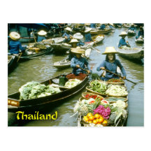 Marché de flottement de la Thaïlande Cartes Postales