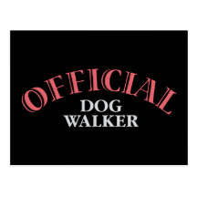 Marcheur officiel de chien - rose carte postale