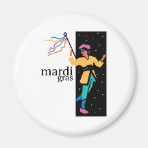 Mardi gras aimants pour réfrigérateur