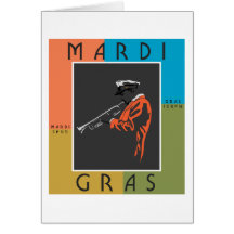 Mardi gras carte de vœux