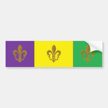 MARDI GRAS HEUREUX POURPRE D'OR VERT AUTOCOLLANTS POUR VOITURE