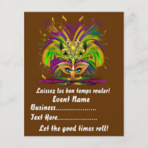 Mardi Gras Koningin 4.5 de Nota's van het Uitzicht Folder Ontwerp
