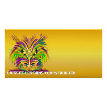Mardi-Gras-masker-de-koningin-v-4 Fotokaart Sjabloon