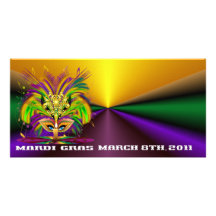 Mardi-Gras-masker-de-koningin-v-4 Fotokaart Sjabloon