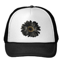 Marguerite noire casquette de camionneur