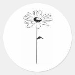 Marguerite simple de ressort adhésif rond