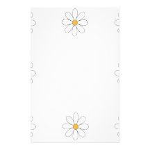 Marguerite stationnaire papier à lettre personnalisé