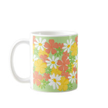 Marguerites et fleurs de pêche