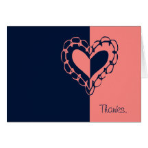 Mariage bleu et rose lunatique de coeur carte de vœux