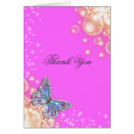 Mariage bleu pourpre rose de papillon carte de vœux
