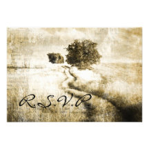 mariage campagnard occidental vintage RSVP de rout Invitations Personnalisées