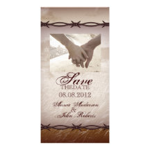 Mariage campagnard rustique SaveTheDate Photocard Carte Avec Photo