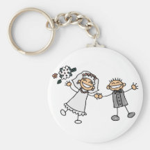 Mariage de bande dessinée porte-clés