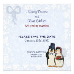 Mariage de pingouin - faites gagner la date invitations