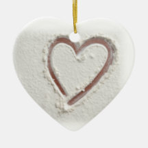 Mariage de plage/coeur du sable ornements