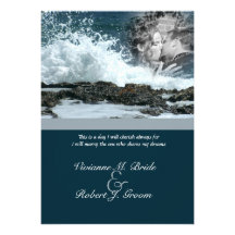 Mariage de plage côtier faire-parts