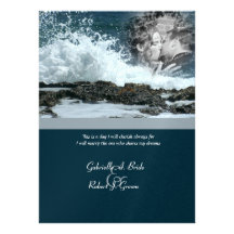 Mariage de plage côtier invitation