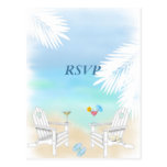 Mariage de plage de RSVP Cartes Postales