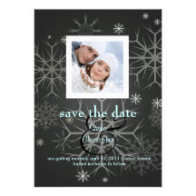 Mariage d'hiver, flocons de neige/économies de pho invitations