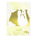 Mariage d'or RSVP Cartons D'invitation Personnalisés