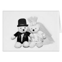 Mariage d'ours de nounours cartes