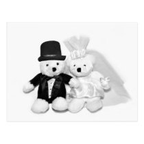 Mariage d'ours de nounours cartes postales