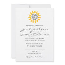 Mariage élégant de tournesol