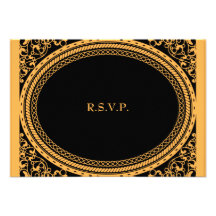 Mariage fluorescent/au néon orange s'épanouit RSVP Cartons D'invitation
