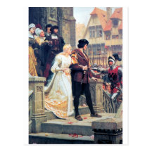 Mariage médiéval Romance Carte Postale