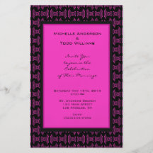 Mariage noir rose de motif tract