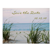 Mariage pour la plage - sauvez la carte de date carte postale