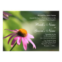 Mariage pourpre de Coneflower Invitation Personnalisable
