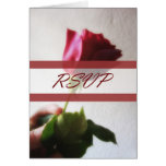 Mariage rose rouge foncé de la tentation RSVP Carte