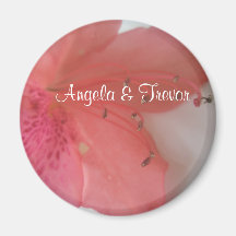 Mariage rose tropical magnets