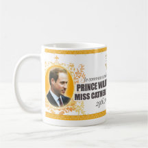 Mariage royal - prince William et tasse de Catheri