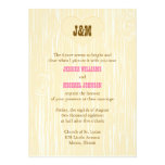 Mariage rustique en bois carton d'invitation