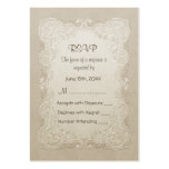 Mariage vintage de dentelle de papillon - RSVP Carte De Visite
