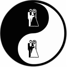 Mariages de Yin Yang Découpage En Acrylique
