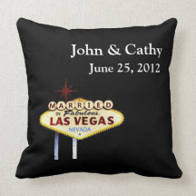 MARIÉ à Las Vegas a personnalisé l'Américain MoJo  Coussin
